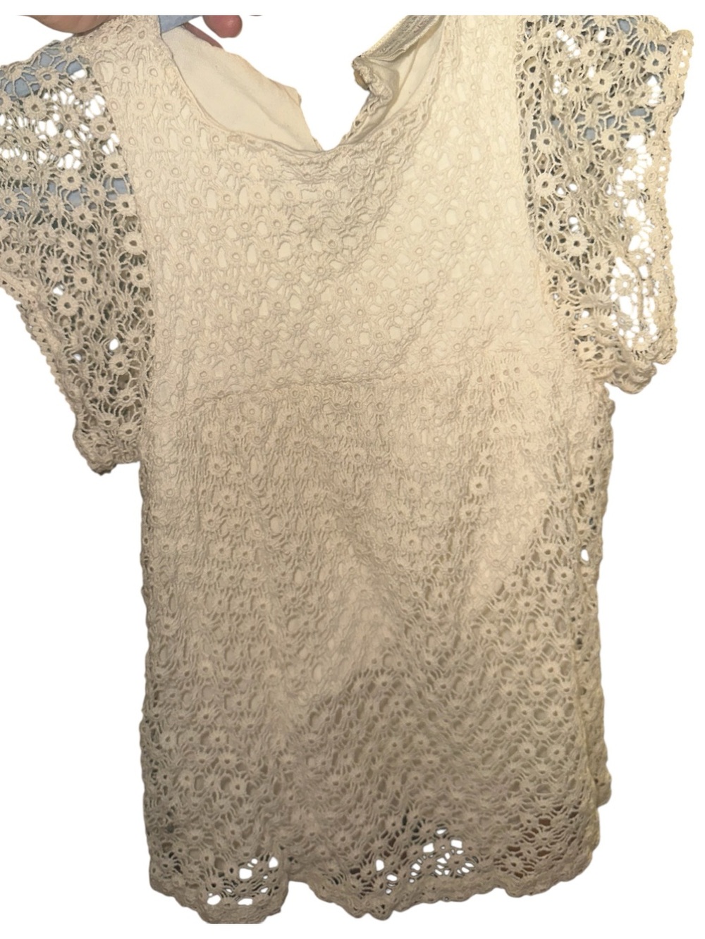 Zara Girls 4/5 Cream Crochet Lace Top